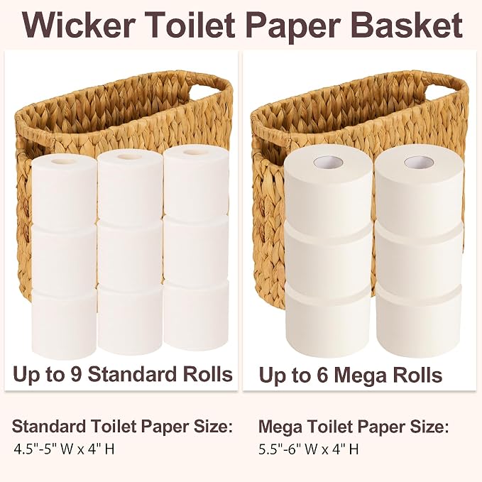 FairyHaus Wicker Toilet Paper Storage Basket - Image 4