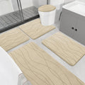 YIHOUSE Memory Foam Bathroom Rug Sets 5 Piece, Ultra Absorbent Bath Mat by YIHOUSE