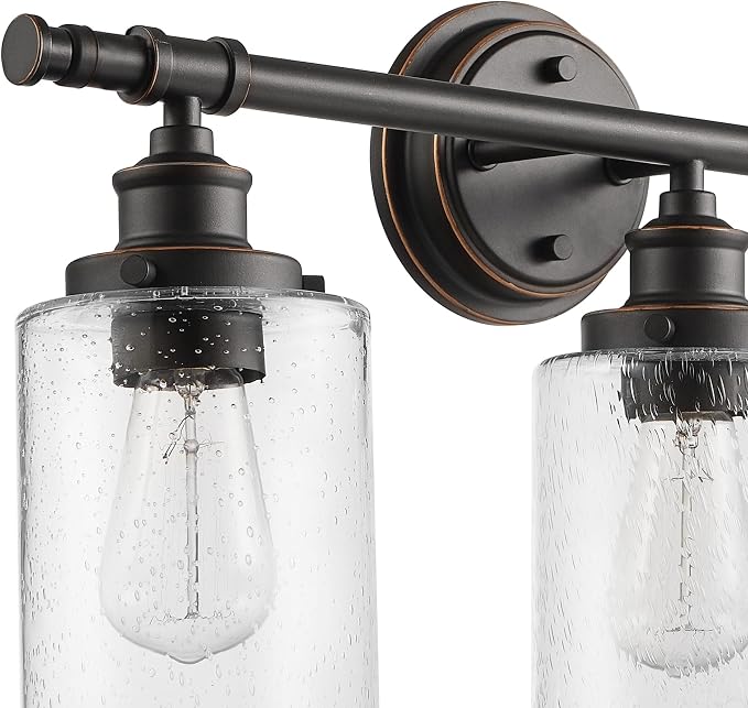 Globe Electric 51415 Camden 5-Piece All-in-One Bathroom Set, 3 Vanity Light - Image 7