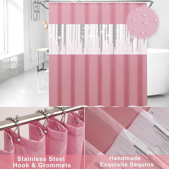 Pink Bathroom Accessories Set Bathroom Set - Image 2