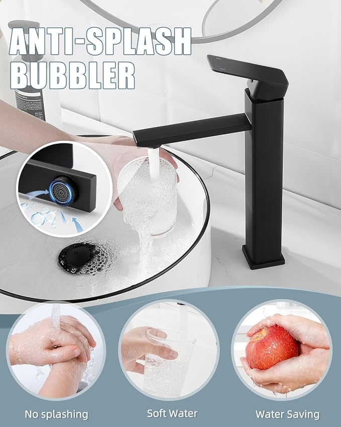 Bathroom Faucets, Matte Black Bathroom Faucet - Image 3