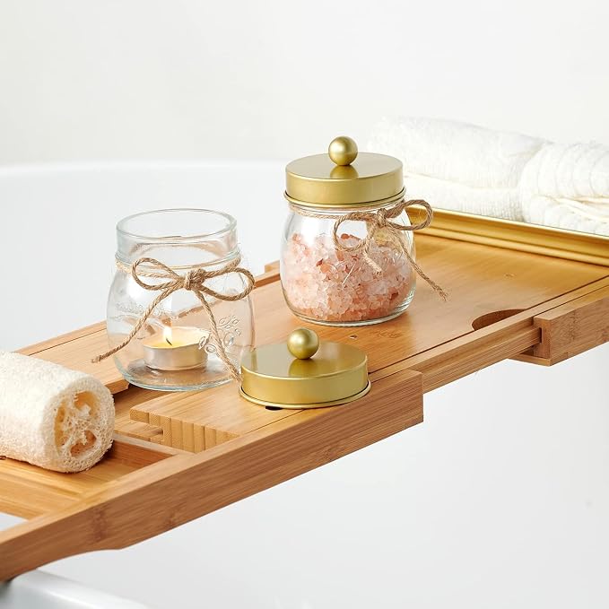 SheeChung Small Mason Jar, Glass Qtip Holder, Apothecary Jars - Image 5
