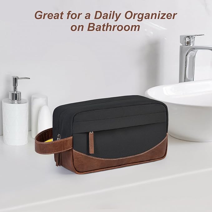 Travel Toiletry Bag for Men, Hanging Toiletry Organizer, Water Resistant - Image 6