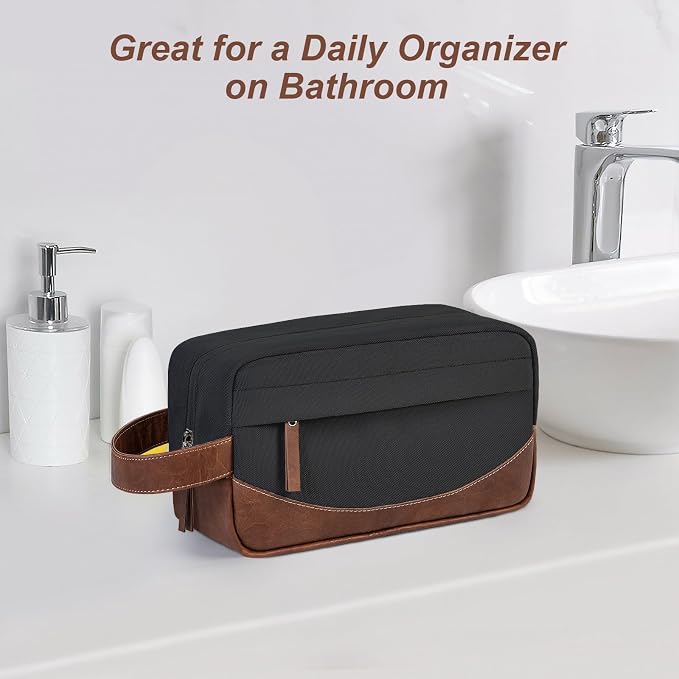 Travel Toiletry Bag for Men, Hanging Toiletry Organizer, Water Resistant - Image 7