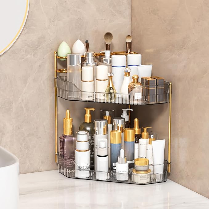 Corner Bathroom Counter Organizer by ZZWILLB