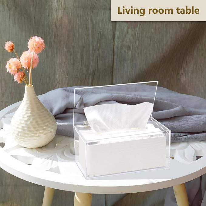 Wipes Holder Container Refillable, Acrylic Dispenser Box - Image 6