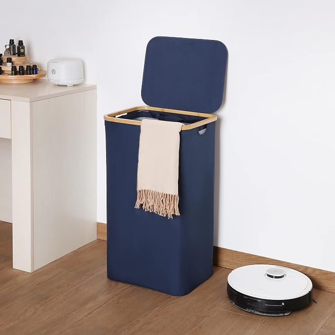 efluky Laundry Basket with Lid and Removable Bag, 100L Tall Laundry Hamper with - Image 8
