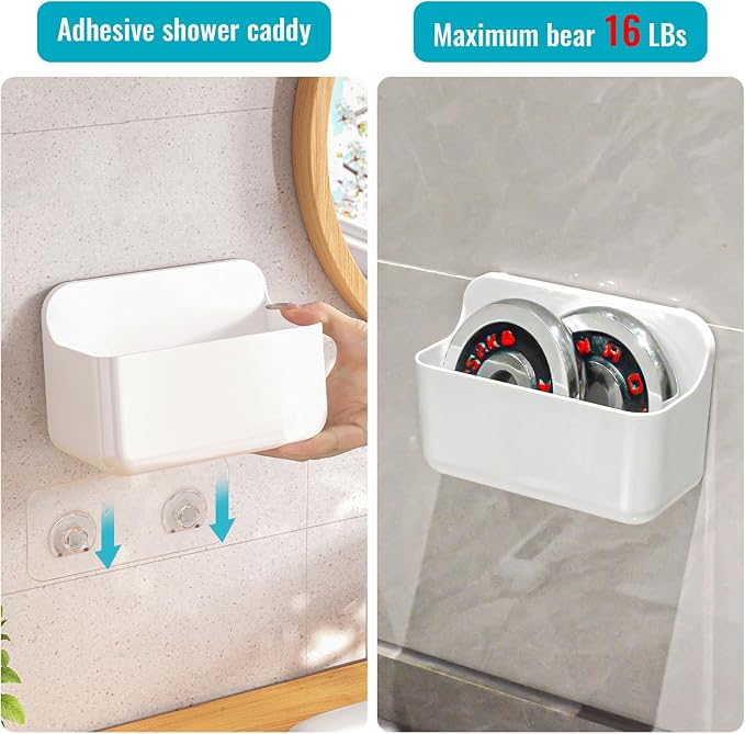 CGBE 2 Packs Cabinet Door Organizer, Acrylic Adhesive Shelf Wall Mounted Storage - Image 3