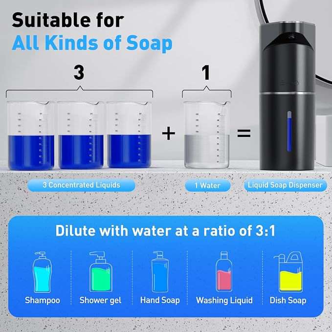 Automatic Soap Dispenser, Touchless Hand Wall Mount Rechargeable 3 Gear - Image 6