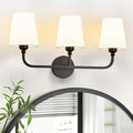 Bathroom Vanity Light, Matte Black Bathroom Light Fixtures, 3-Light Lighting by Kvhiiw