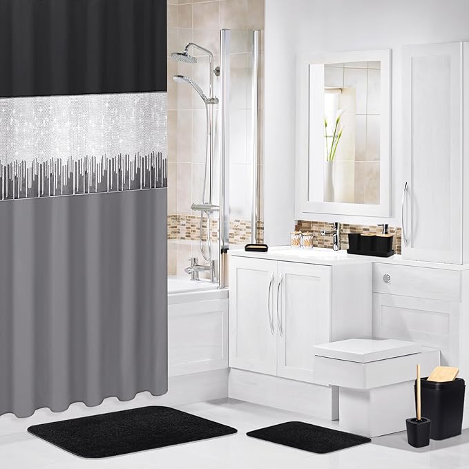 Bathroom Sets with Shower Curtain and Rugs - Image 6