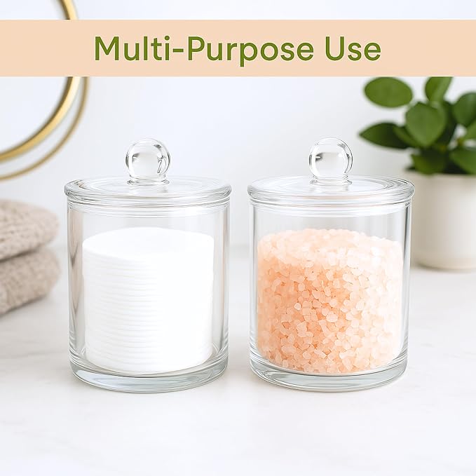 Acrylic Qtip Holder Bathroom Set, Bathroom Containers - Image 4