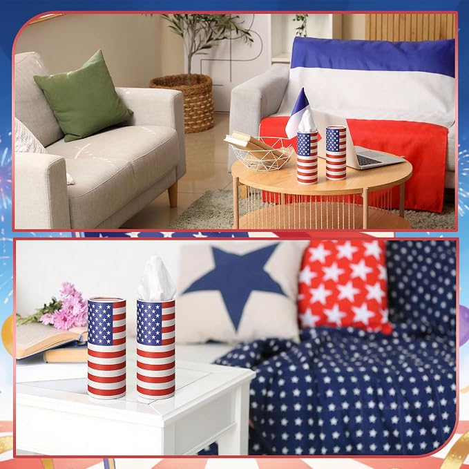 12 Pack 4th of July Flag Tissue Boxes - Image 4