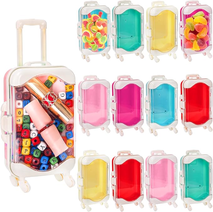 Yopay 12 Pack Mini Suitcase Candy Box, Tiny Gift Packaging Box by Yopay