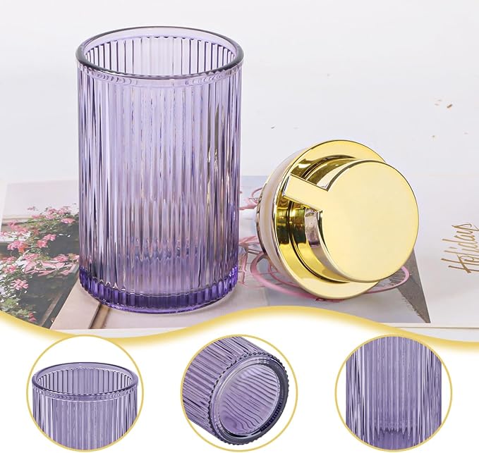 Foaming Soap Dispenser, 12 Oz Purple Glass Soap Dispenser, Refillable Liquid - Image 6