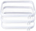3-Pack Medium Clear Hard Shell Zipper Pouches, Hard Case Pouches by WELPIRT