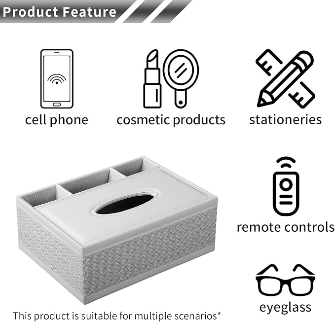 Multifunction PU Leather Tissue Box Holder - Image 4