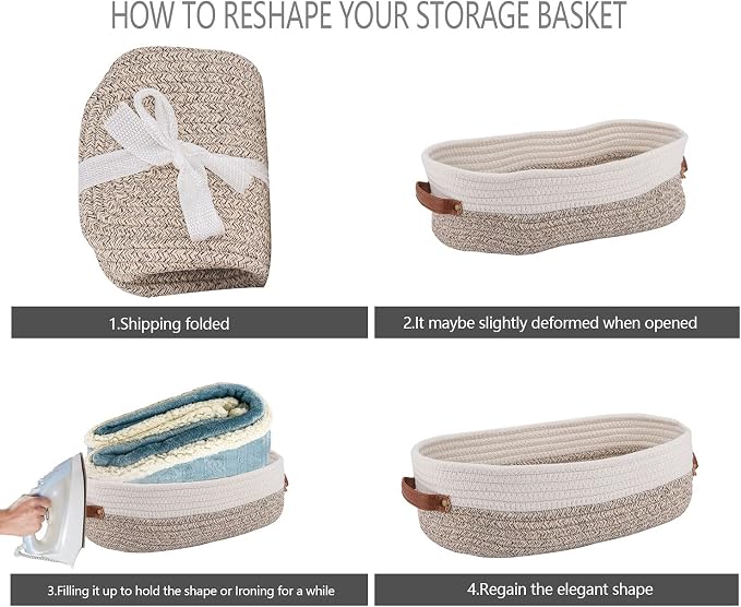 Woven Storage Basket for Toilet Tank Top, Farmhouse Home Decor Organizing - Image 7