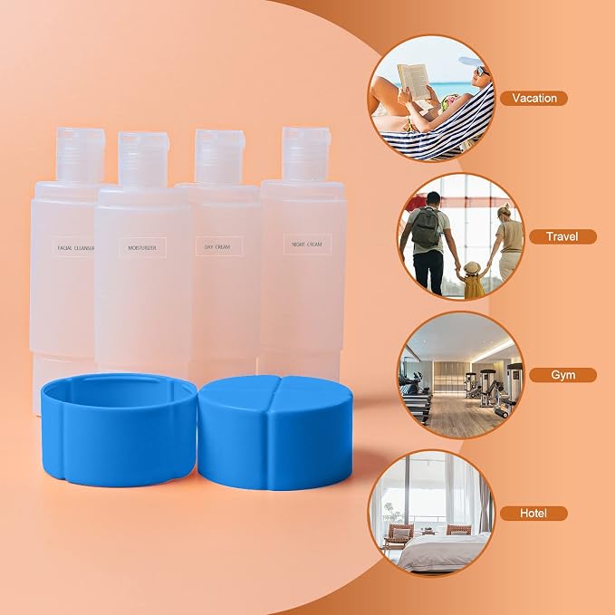 Olatay 4-in-1 Leak-Proof Travel Bottle, 4 * 60ml/2oz, - Image 6