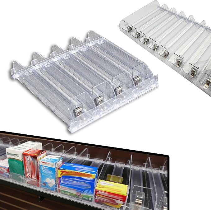 STORE FIXTURES DIRECT Auto Feed Shelf Product Pusher Kit, Adjustable Width by STOREFIXTURESDIRECT