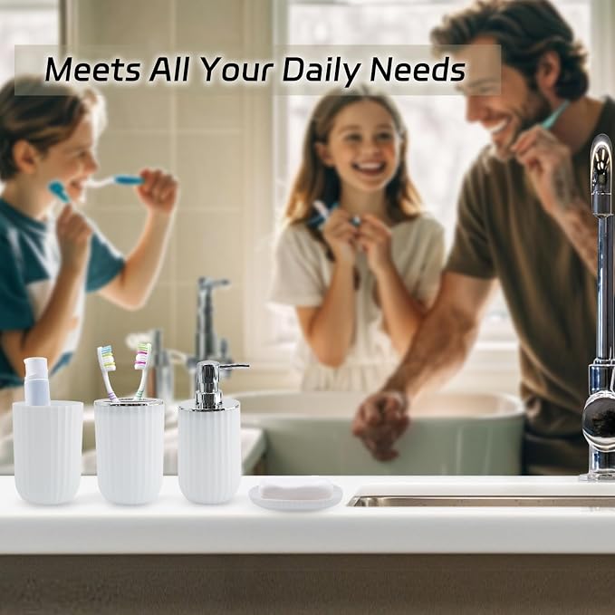 White Bathroom Accessories Set - Image 7