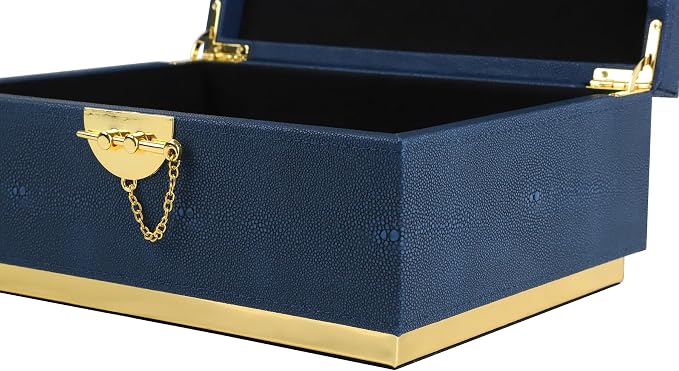 HofferRuffer Elegant Faux Leather Decorative Box, Storage Jewelry Box Organizer - Image 7