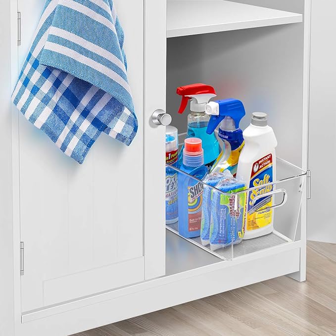 Sorbus Medium Clear Plastic Storage Bins - Image 5