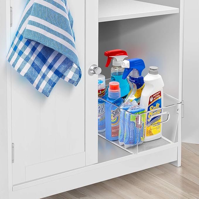Sorbus Medium Clear Plastic Storage Bins - Image 6