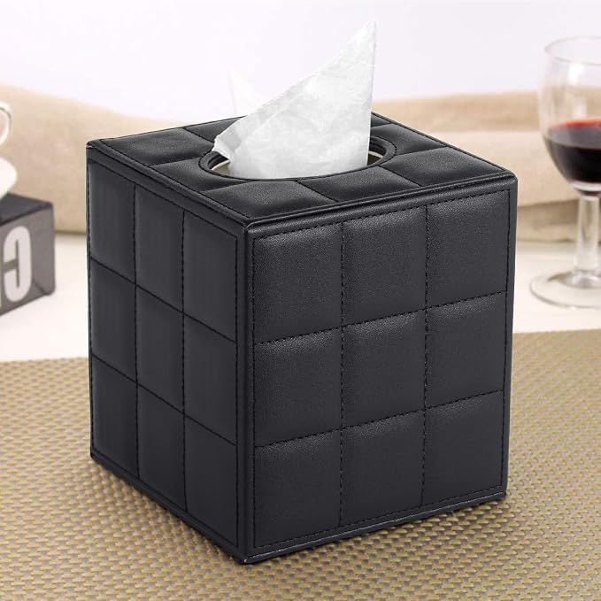 Modern Tissue Box Holder Square, Napkin Holder Pumping Paper Case Dispenser - Image 7