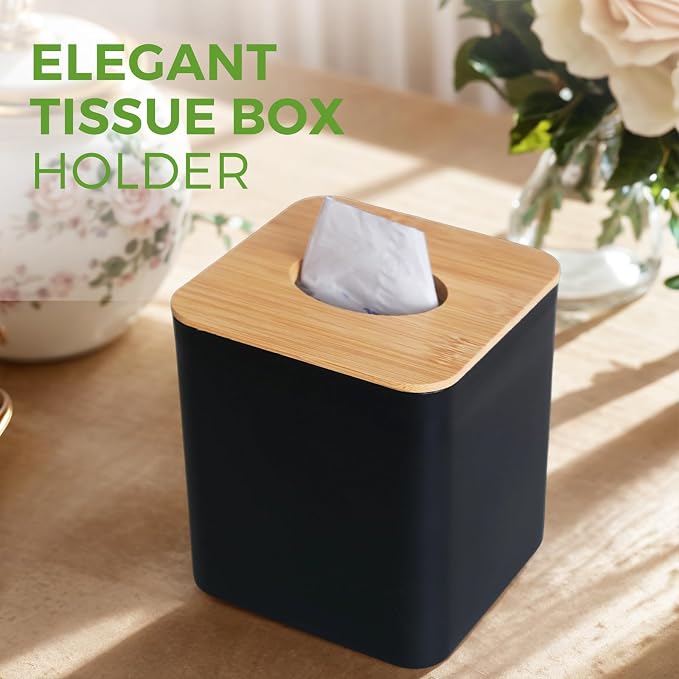 2 Pack Tissue Box Cover Square, Cube Decorative Tissue Box Cover Tissue Holders - Image 7