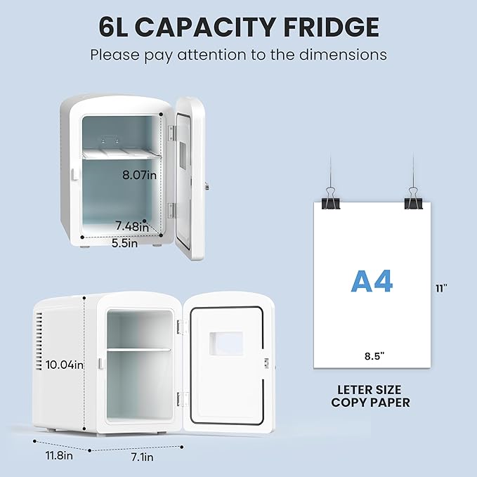 HealSmart Mini Fridge Portable 6 Liter/9 Can - Image 9