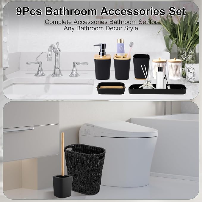 Black Bathroom Accessories Set - Image 2