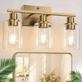 3 Light Bathroom Light Fixtures, Brass Vanity Lights by Indoibrightenyourbathroom