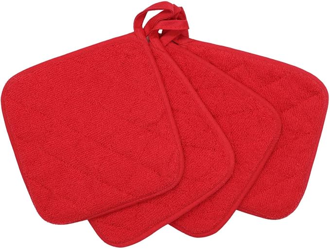Cotton Pot Holders Cotton Made Machine Washable Heat Resistant Everyday Kitchen - Image 3