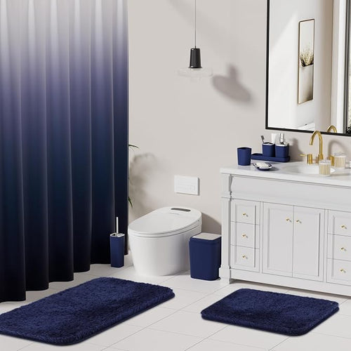 24PC Navy Blue Bathroom Set - Image 2