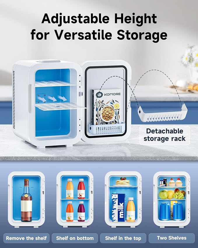 Small Mini Fridge, 18L Portable Tiny Fridge - Image 4