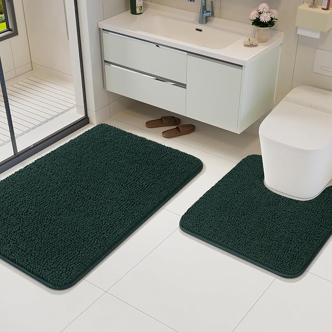 AROGAN Bathroom Rug Sets 2 Piece, Washable Bath Rug Set, Absorbent Soft Non - Image 2