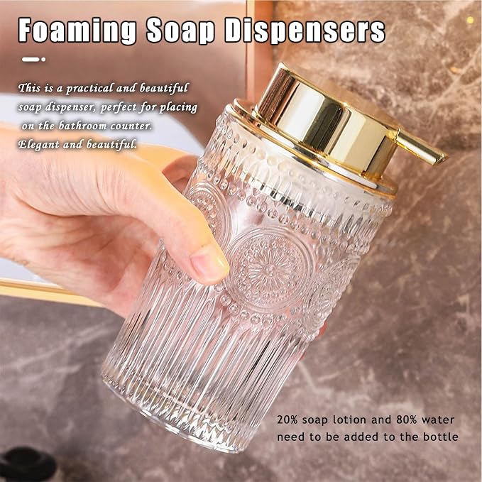 Foaming Soap Dispenser for Kitchen & Bathroom Liquid Kitchen Dish Refillable - Image 2