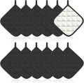 Bokon 12 Pcs Pot Holders for Kitchen, Heat Resistant Cotton Hot Pad Oven Mitts by Bokon