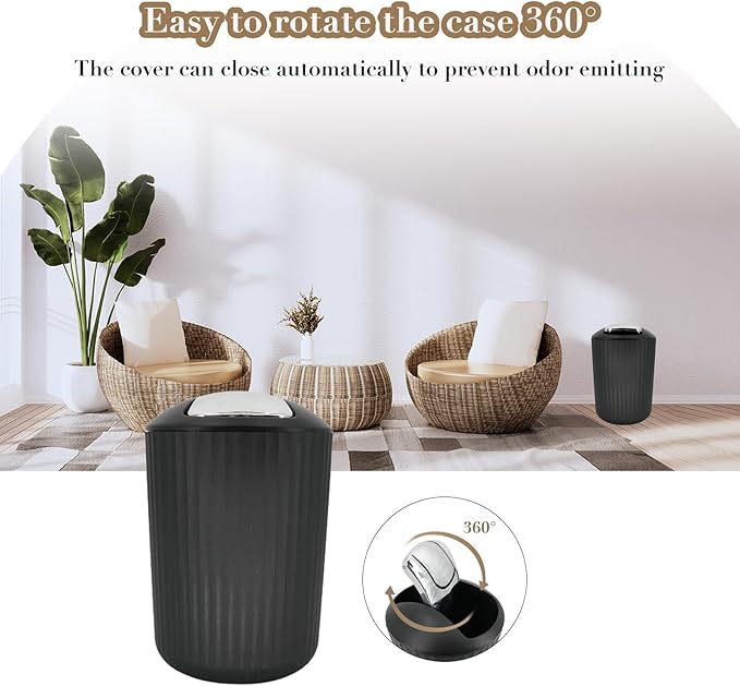 Black Bathroom Accessories Set, 9-Piece Bathroom Accessory Sets Complete - Image 4