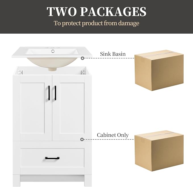 Yaheetech 24.5" Modern Bathroom Vanity - Image 8