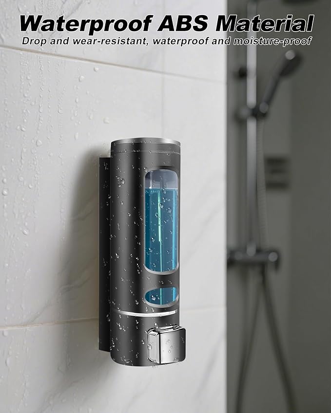 Shampoo and Conditioner Dispenser - 400ML Wall-Mounted Shower Shampoo Dispenser - Image 3
