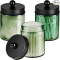 3 Pack Apothecary Jar Canisters Bathroom Vanity Organizer by Komashr