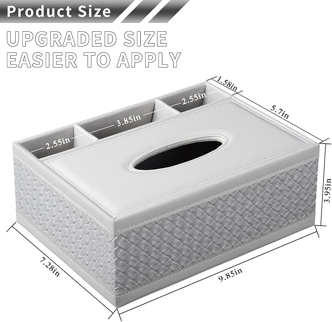Multifunction PU Leather Tissue Box Holder - Image 3