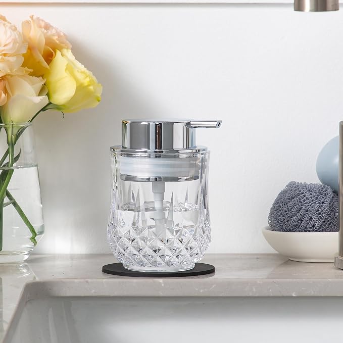 Glass Soap Dispenser, Bathroom Hand Liquid Soap Dispensers, Refillable Dish - Image 6