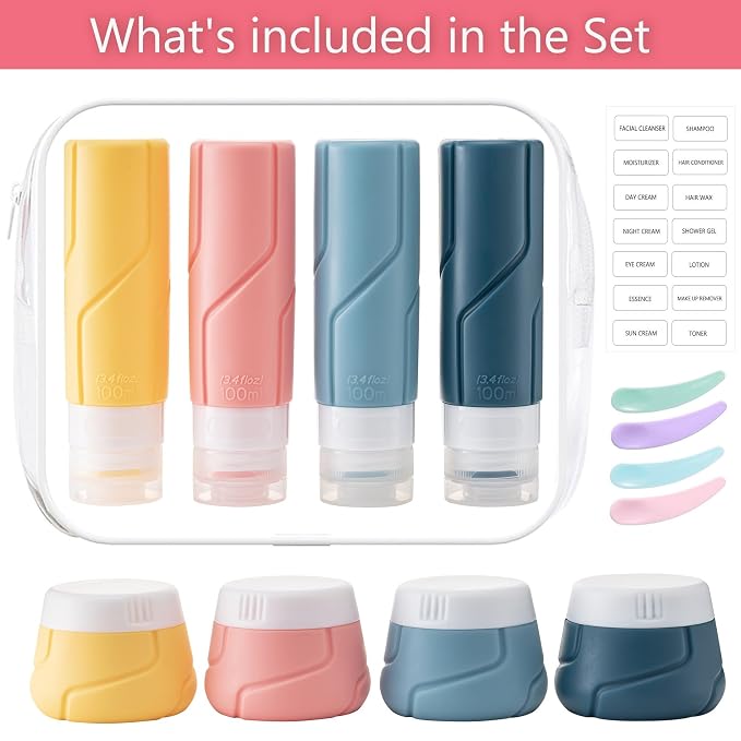 MODENGKONGJIAN Travel Bottles for Toiletries, TSA Approved Silicone Squeezable - Image 3