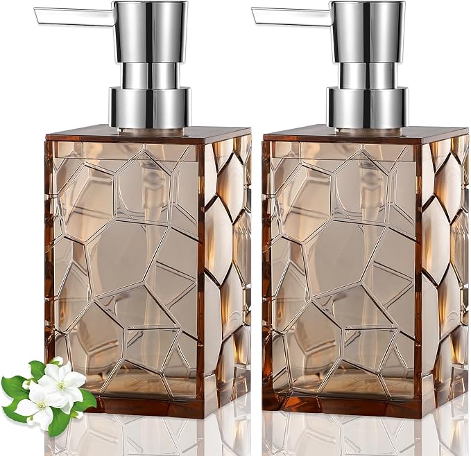 Hand Soap Dispenser, Light Brown 2 Pack by JiatuA