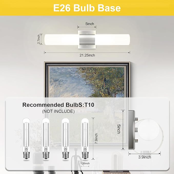 Bathroom Wall Sconces Set of Two, 21 Inch Modern Vanity Lights - Image 7