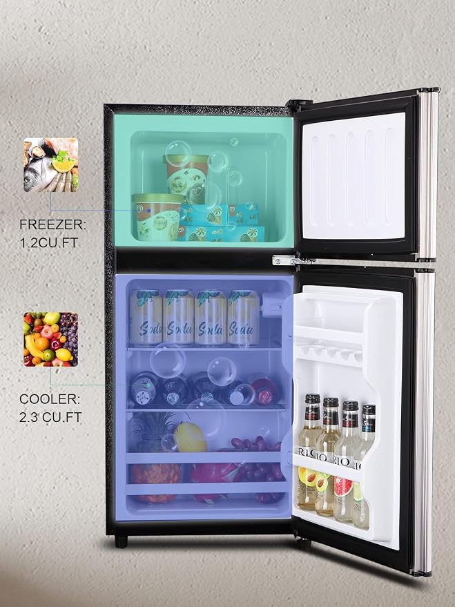 Mini Fridge, 3.5 Cu.Ft Compact Refrigerator Small Refrigerator 7 Level - Image 6