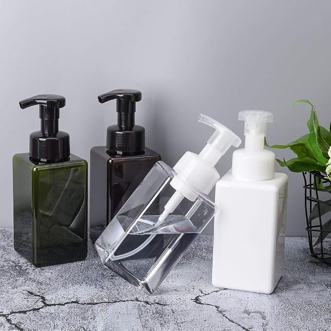 UUJOLY Foaming Soap Dispenser, 450ml Refillable Pump Bottle Plastic - Image 6